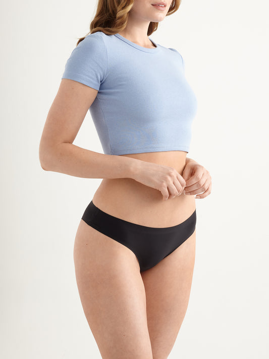 Imaara Feminine Period Underwear Inclusive Knickers. Product Jamuna Onyx Black 